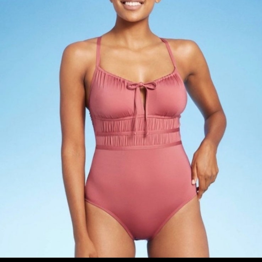 Kona Sol Mauve Bathing Suit Size Medium 8/10